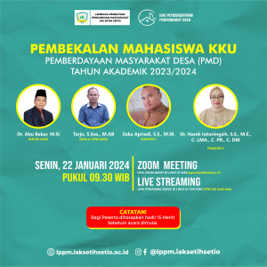 LINK ZOOM DAN STREAMING PEMBEKALAN KKU PMD IAKSS TAHUN 2024